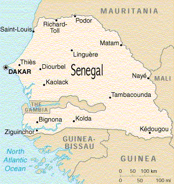 Map of Senegal